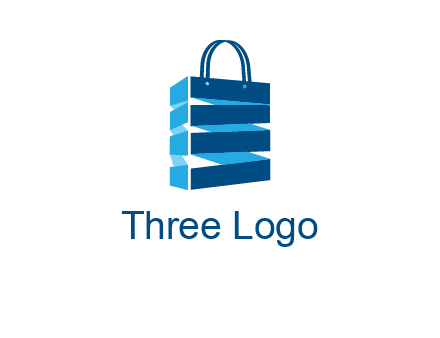 3D shopping logo