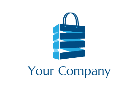 3D shopping logo