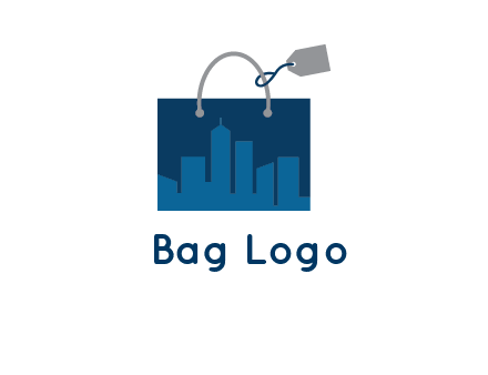 shopping bag with price tag icon