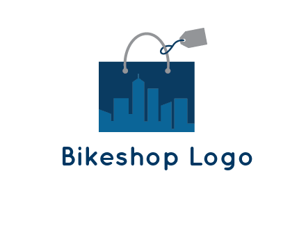 shopping bag with price tag icon