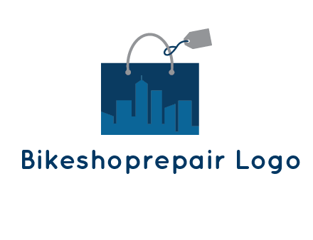shopping bag with price tag icon