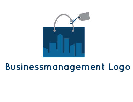 shopping bag with price tag icon