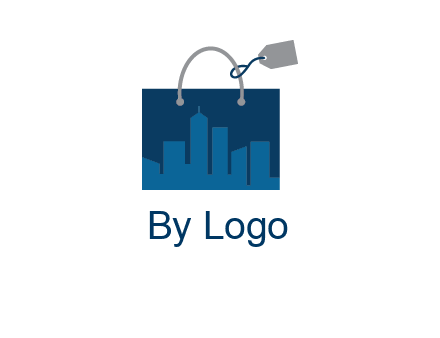 shopping bag with price tag icon
