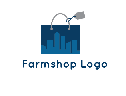 shopping bag with price tag icon