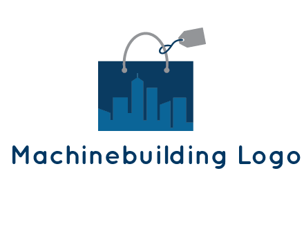 shopping bag with price tag icon