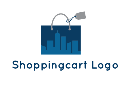 shopping bag with price tag icon