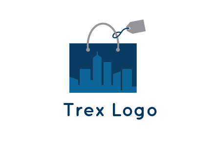 shopping bag with price tag icon