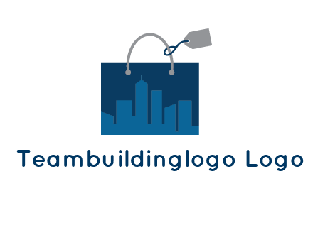 shopping bag with price tag icon