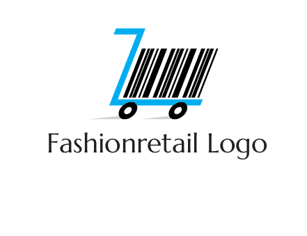 bar code shopping cart logo