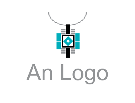 upside down lamp shade with geometric shapes icon