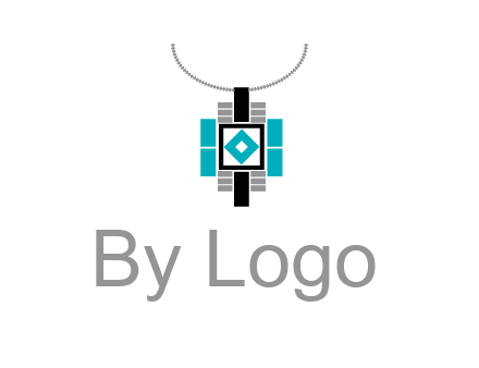 upside down lamp shade with geometric shapes icon