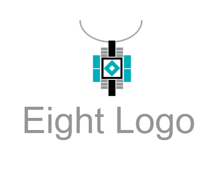 upside down lamp shade with geometric shapes icon