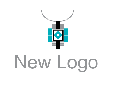 upside down lamp shade with geometric shapes icon