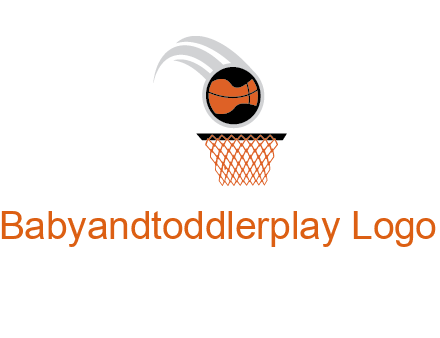 basketball icon in sports logo