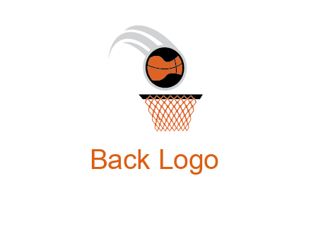 basketball icon in sports logo