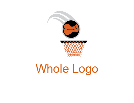 basketball icon in sports logo