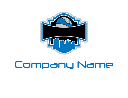 basketball banner logo