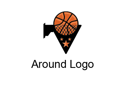 basketball with stars on its hoop