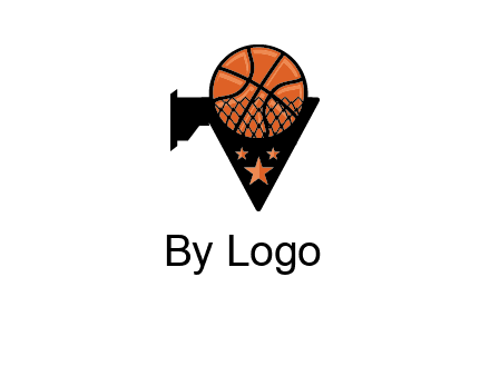 basketball with stars on its hoop