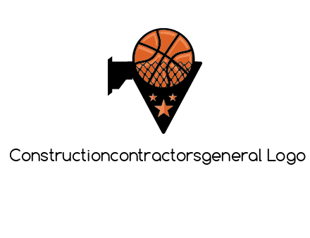 basketball with stars on its hoop