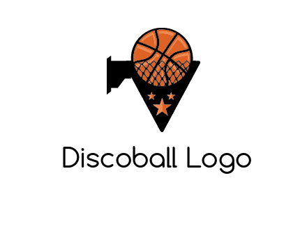 basketball with stars on its hoop