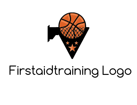 basketball with stars on its hoop