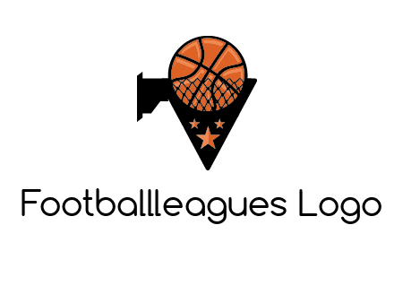 basketball with stars on its hoop