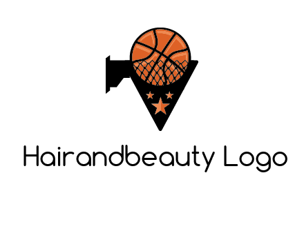 basketball with stars on its hoop