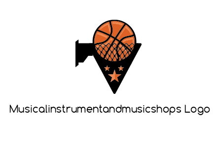 basketball with stars on its hoop