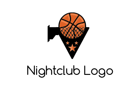 basketball with stars on its hoop
