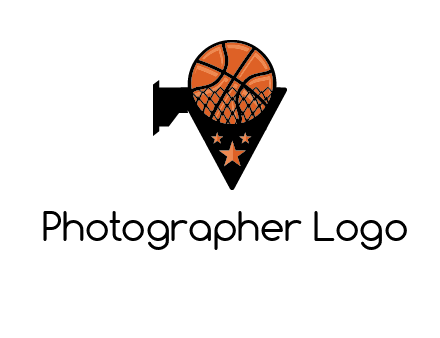 basketball with stars on its hoop