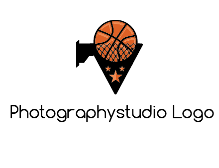 basketball with stars on its hoop
