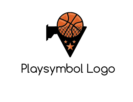 basketball with stars on its hoop