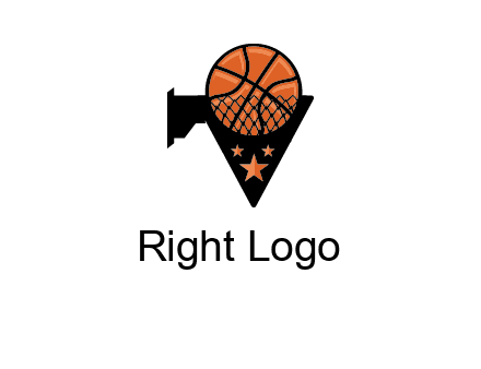 basketball with stars on its hoop