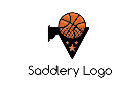 basketball with stars on its hoop