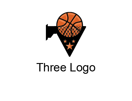 basketball with stars on its hoop