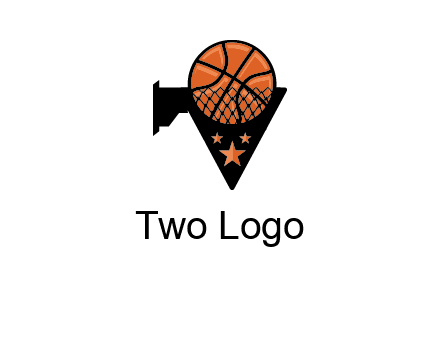 basketball with stars on its hoop