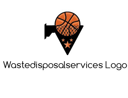 basketball with stars on its hoop