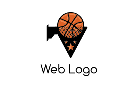 basketball with stars on its hoop
