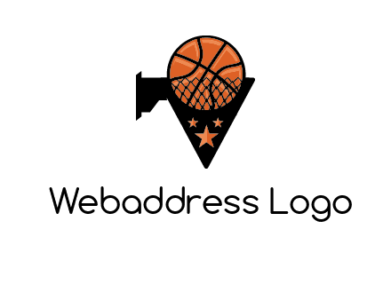 basketball with stars on its hoop