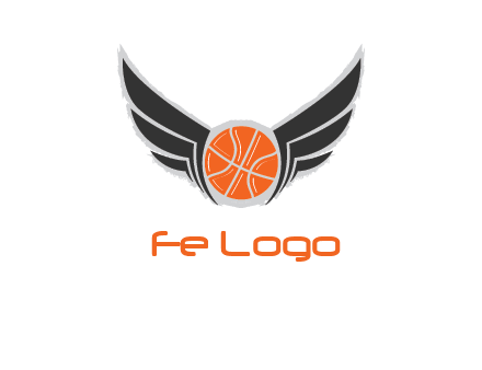 basketball with wings logo