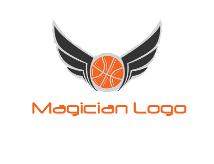 basketball with wings logo