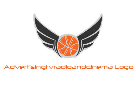 basketball with wings logo