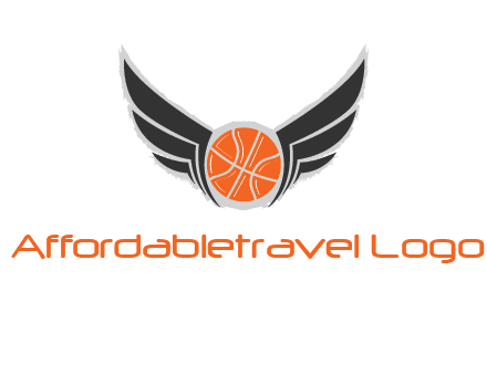 basketball with wings logo