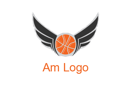 basketball with wings logo