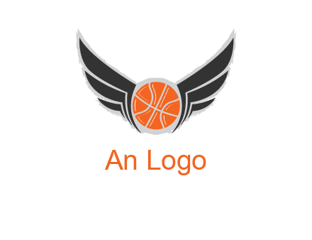 basketball with wings logo