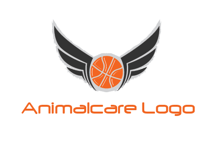 basketball with wings logo