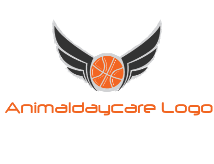 basketball with wings logo