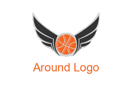basketball with wings logo