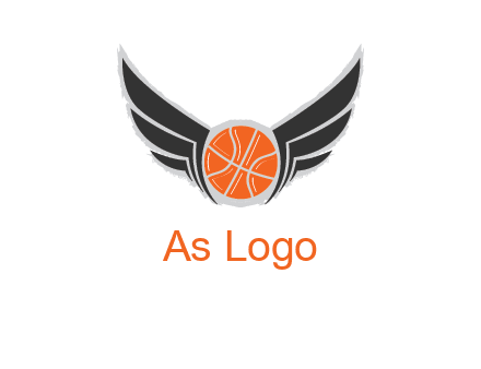 basketball with wings logo